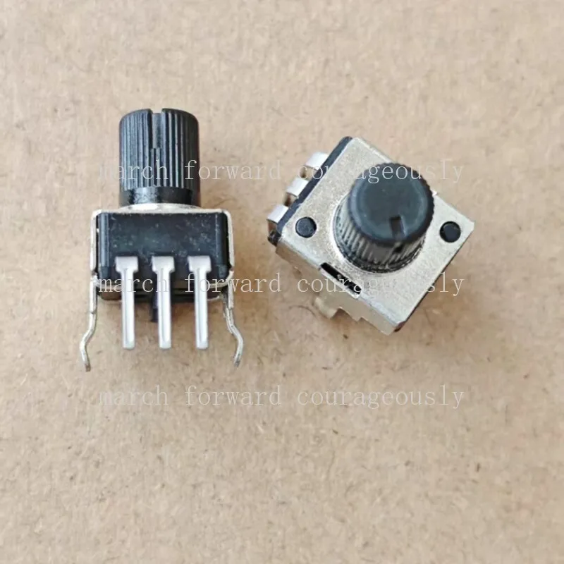 

10pcs for Shengwei 09 type single-link 3-pin potentiometer B10K B103 Volume rotary potentiometer Handle length 8MM