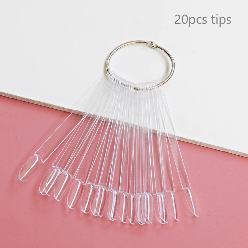 80/50/20 Stuks Nail Display Sticks Nail Swatch Valse Nagel Tips Nagel Gel Polish Praktijk Clear display Board Voor Nail Art Gereedschap