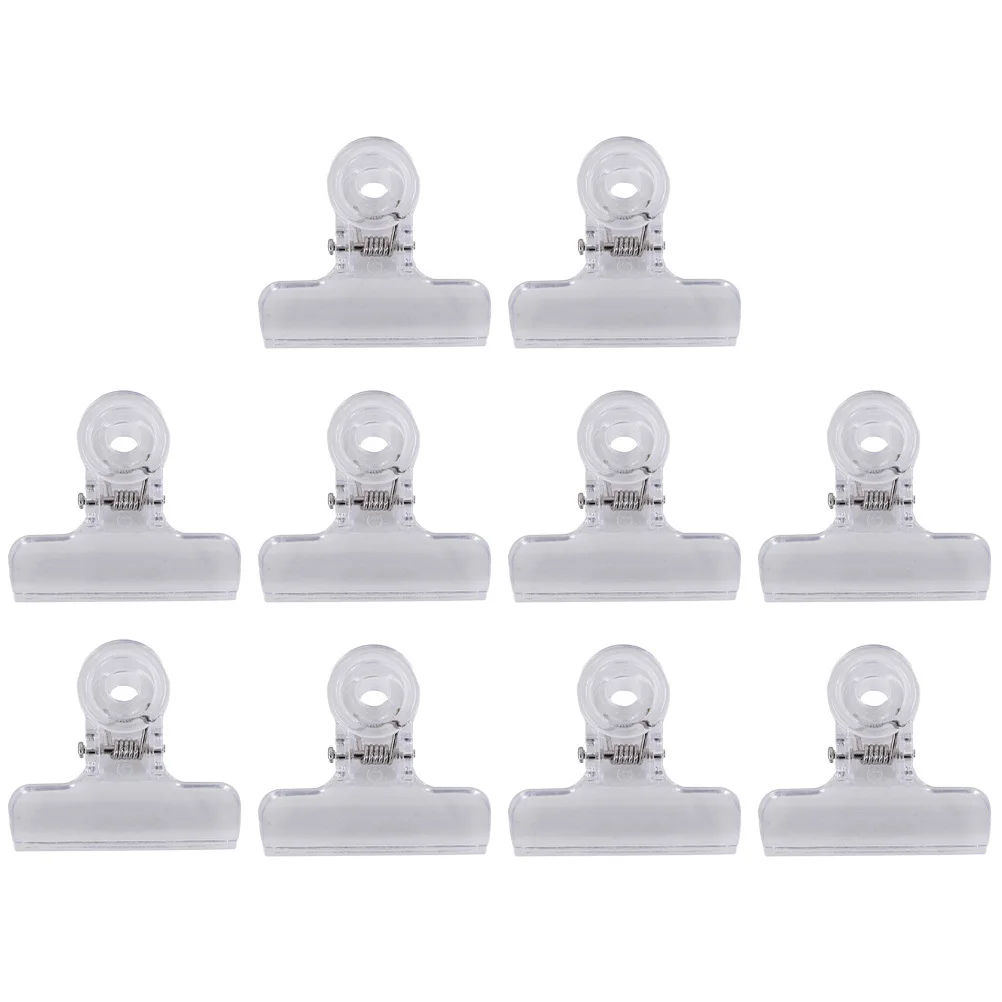 

10Pcs Binder Clips Premium Plastic Paper Clamps Smooth Safe for School Office Supplies File Folders Notes Bills
