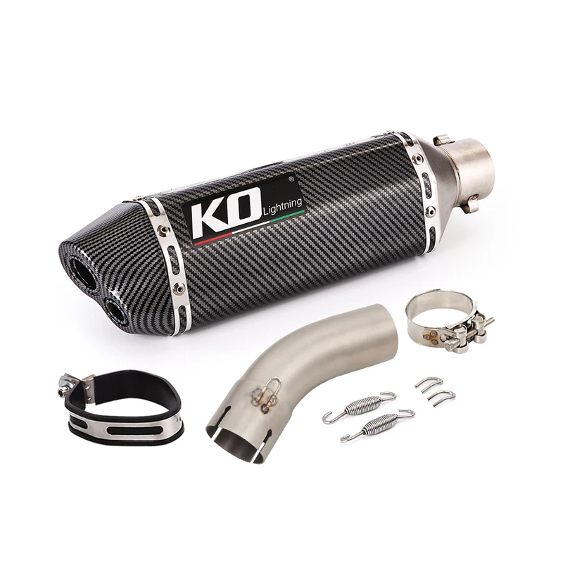 

Motorcycle Exhaust Muffler Mid Link Pipe For Kawasaki ZX4R/4RR 2023 All Aluminium+Titanium Alloy Without DB Killer Slip On