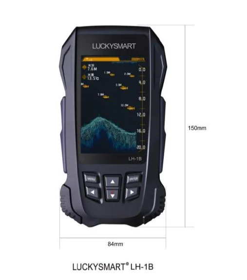 LUCKYSMART LH-1B fish finde Colored LCD 100m(328ft) Wireless Range & 45M (148ft) Depth Coverage (OEM Packaging Available)