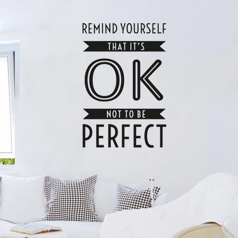 Remind Yourself That It's Ok Wall Stickers Home Decor Living Room Bedroom Wall Decals Removable Vinyl Wall Art Murals