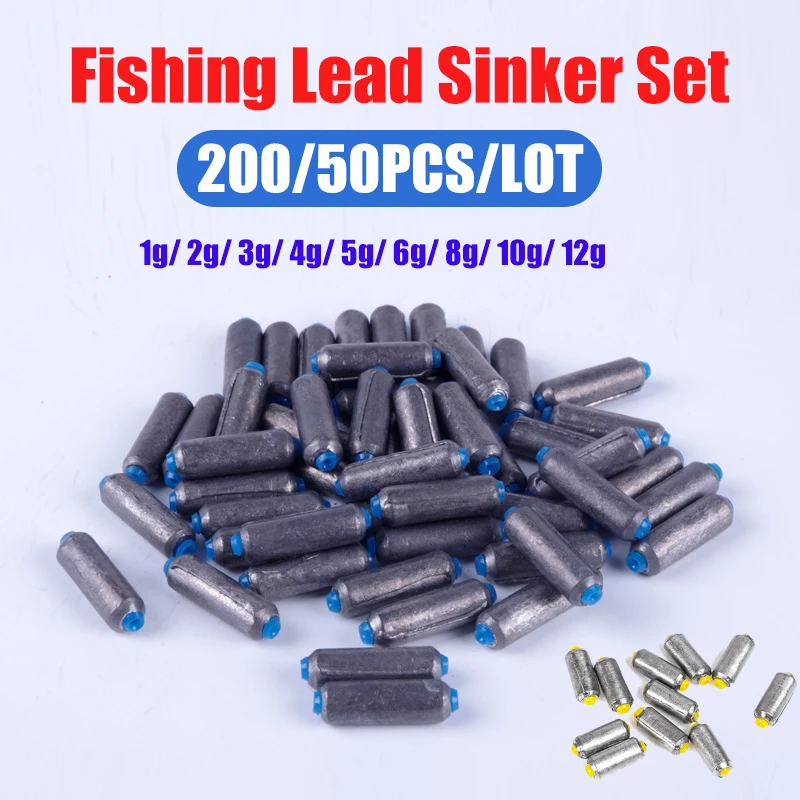 

200/50pcs/lot 1g 2g 3g 4g 5g 6g 8g 10g 12g Fishing Lead Sinker Rod Plumb Pendant Artificial Circle Fast Lead Lure Fishing Tackle