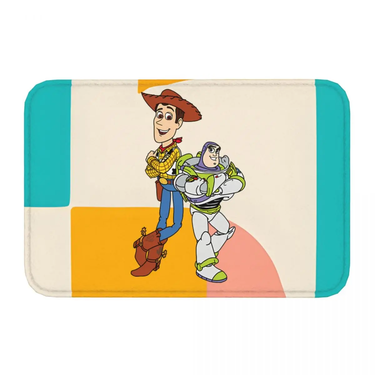 Toy Friends Sticker Anti-Slip Doormat Bath Mat Toy Story Balcony Carpet Entrance Door Rug Home Decor