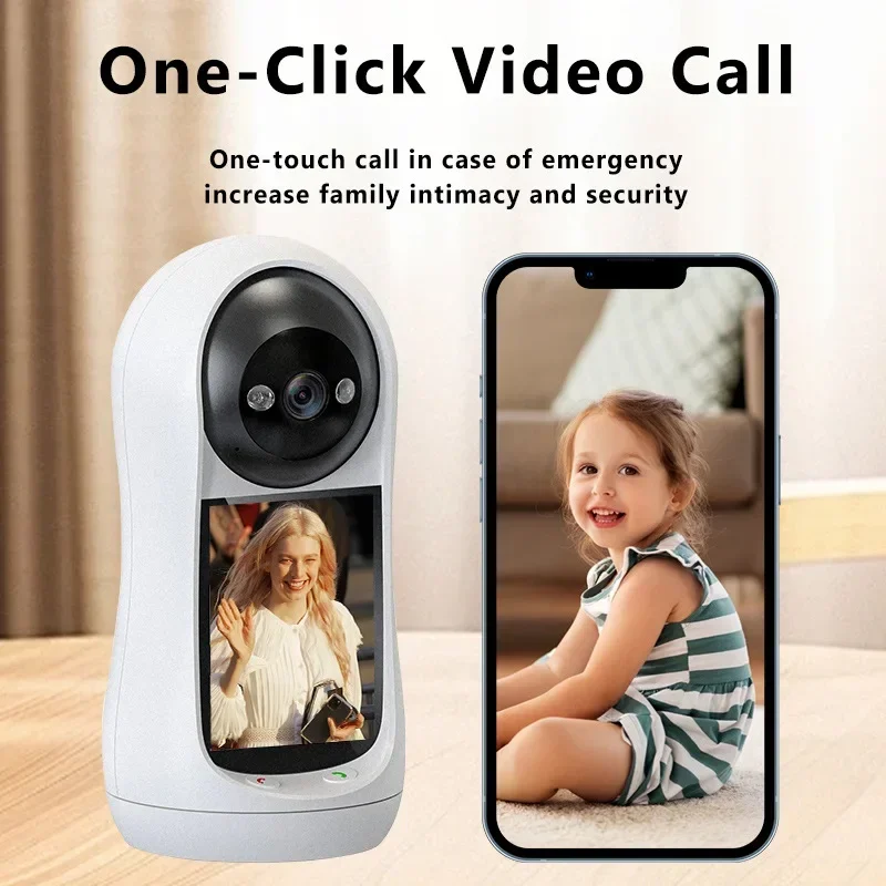 hi3MP One Click Call Video Intercom Gimbal Camera Baby Monitor Pan Tilt Zoom Security Camera