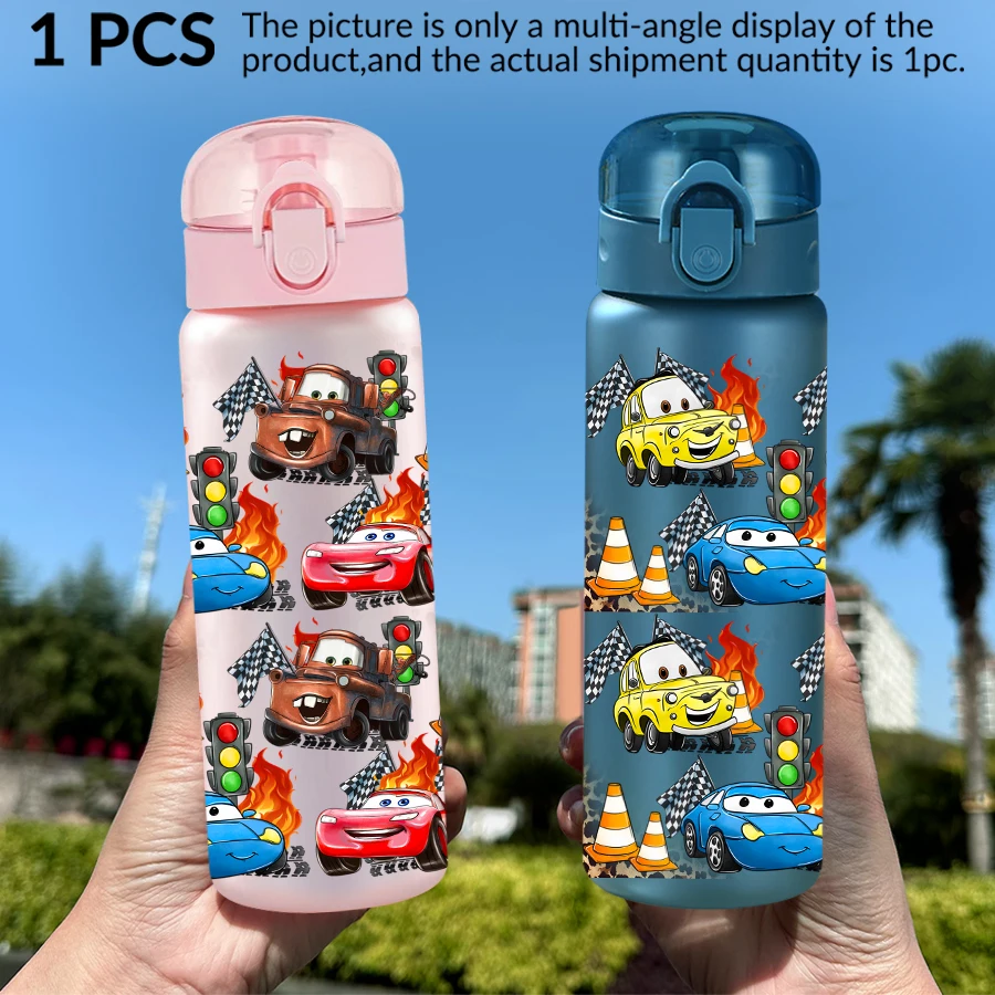 قطعة واحدة من زجاجة مياه بلاستيكية بنمط Lightning McQueen سعة 26 أونصة، كوب ماء رياضي خارجي هدية عيد ميلاد/عودة للوطن