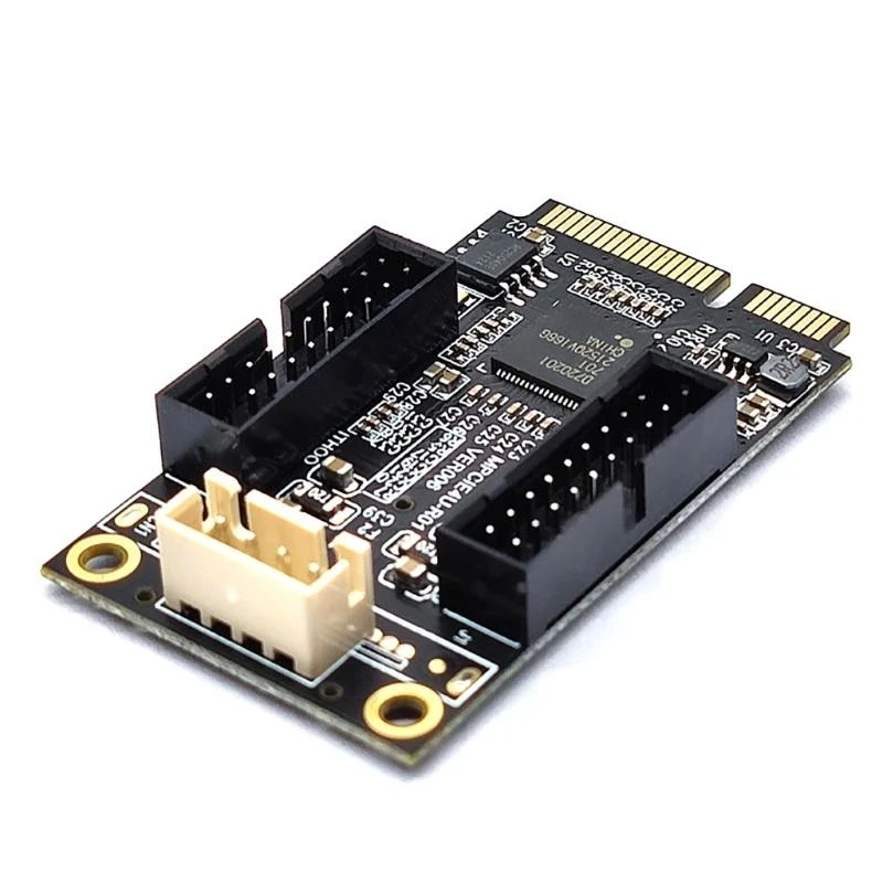 

12pc Двойной 19-контактной передней панель Minipcie Card для Mini PCIe Small 4pin