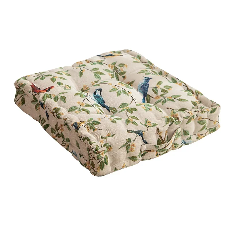

Portable thick fabric square dining chair cushion, light luxury, retro American style, all-season universal.