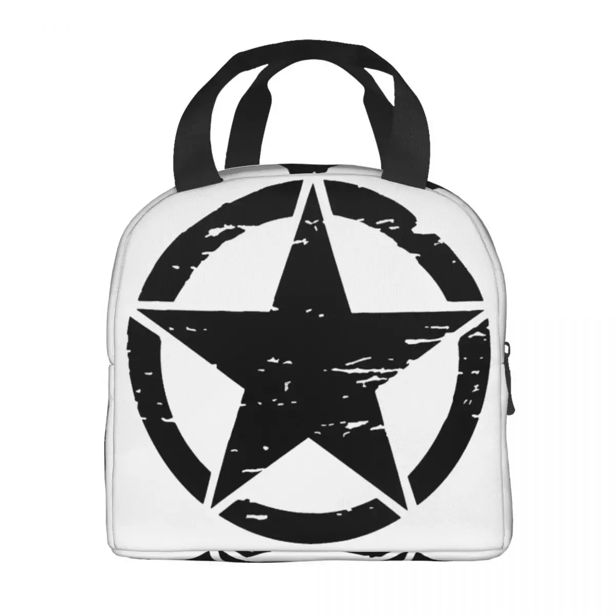 Military Tactical Army Star Insulated Lunch Tote Bag for Women Portable Cooler Thermal Food Lunch Box Work School Travel