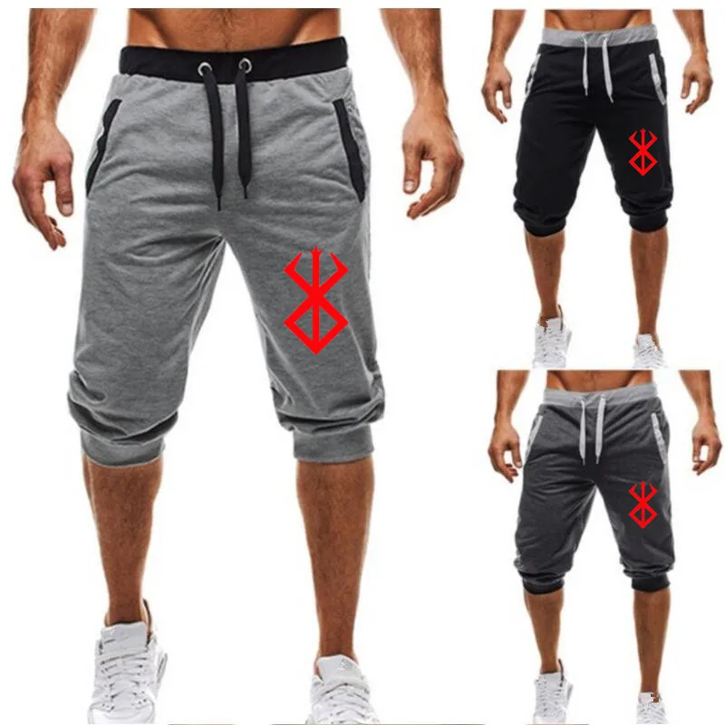 

2026 New Men's Jogging Shorts, Elastic Waist Fitness Cropped Shorts, Casual Plus Size M-4XL Cross-border Sports Shorts
