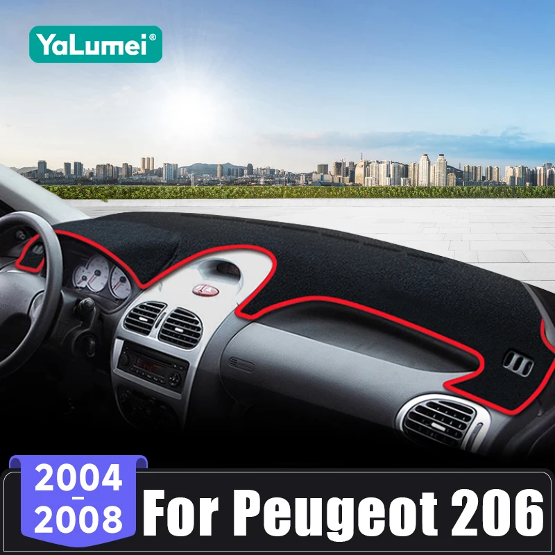 

Для Peugeot 206 CC SW 206CC 206SW 2004 2005 2006 2007 2008 крышка приборной панели автомобиля избегайте световых накладок солнцезащитные коврики нескользящие ковры