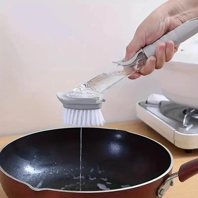 ฟองน้ำล้างจานขัดหม้อแปรงขัดล้างจานด้ามเครื่องจ่ายสบู่เหลวสำหรับซิงค์อุปกรณ์ทำครัวอุปกรณ์เสริม