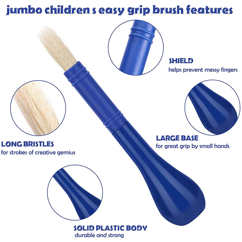 4pcs Gourd Paint Brushes for Toddlers Kids Jumbo Paint Brush Bulk Washable Large Chubby Preschool Paint Brushes