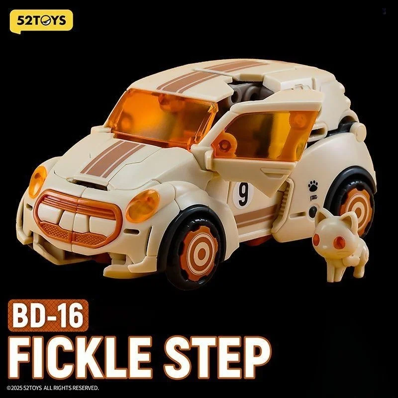 52toys 비스트 박스 피규어 Bd-16 흔들리는 단계 고양이-자동차 변환 액션 피규어 모델 변형 로봇 Collectible Toy