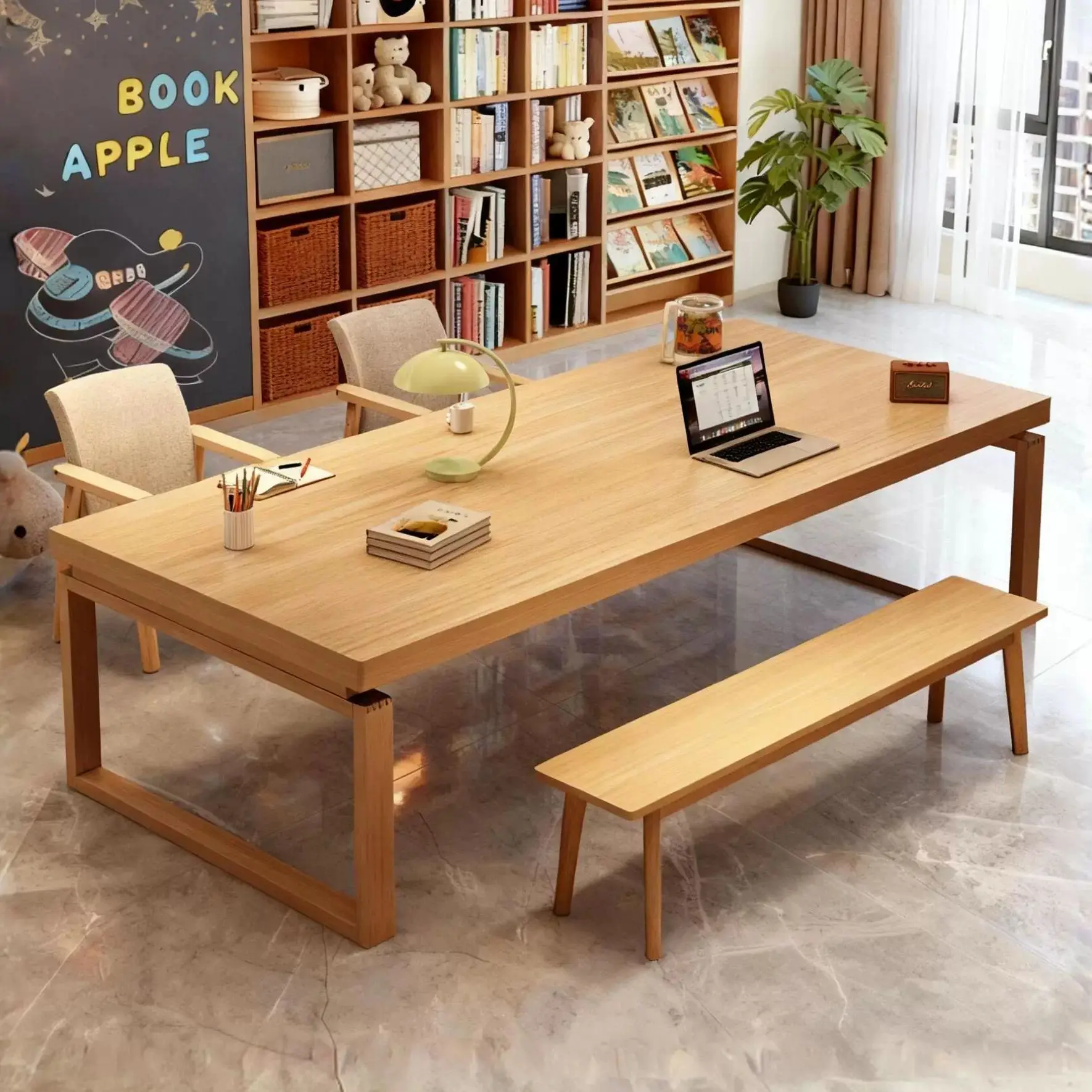 Large desk table Large board Student home writing Reading study table Computer table