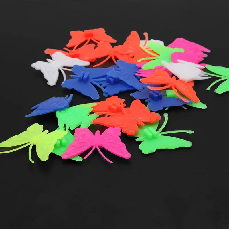 

New 26 pcs Wheel Spoke Colorful for Butterfly Fish Decoration Cycling Bi 157D