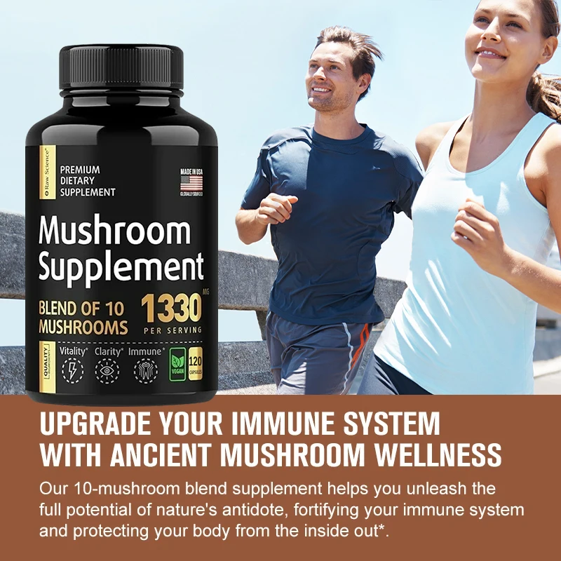 Nootropic Mushroom Complex with Chaga Extract and Cordyceps To Boost Brain and Focus - Boost Immunity