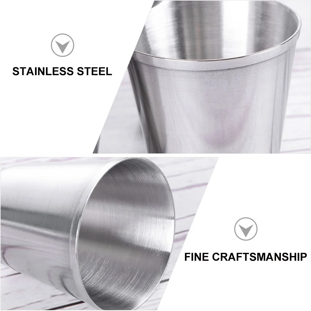 

Stainless Steel Liquor Cups Portable Drinking Tumblers Bar Shot Glasses Lightweight Camping Picnic Holiday Glass