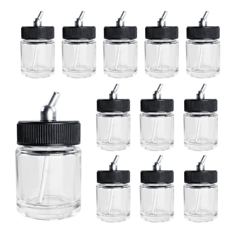 1 Stuks 22cc Glazen Airbrush Pot Fles Dual Action Airbrush Schilderij Fles Container Professionele Inkt Cup Spuitpistool Verf Pot