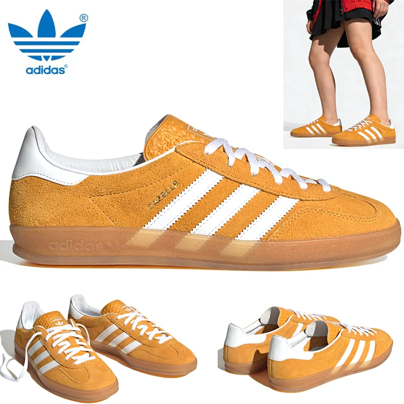 

Adidas GAZELLE INDOOR Womens Sneakers Classic Skateboard Training Shoes Low Casual Shoes Comfortable Lightweight HQ8716