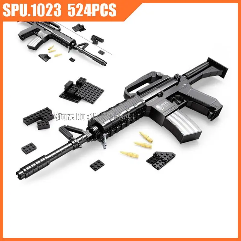 22607 524pcs Military Assault Rifles M16 Gun Weapon Army Boy Building Blocks Toy Brick