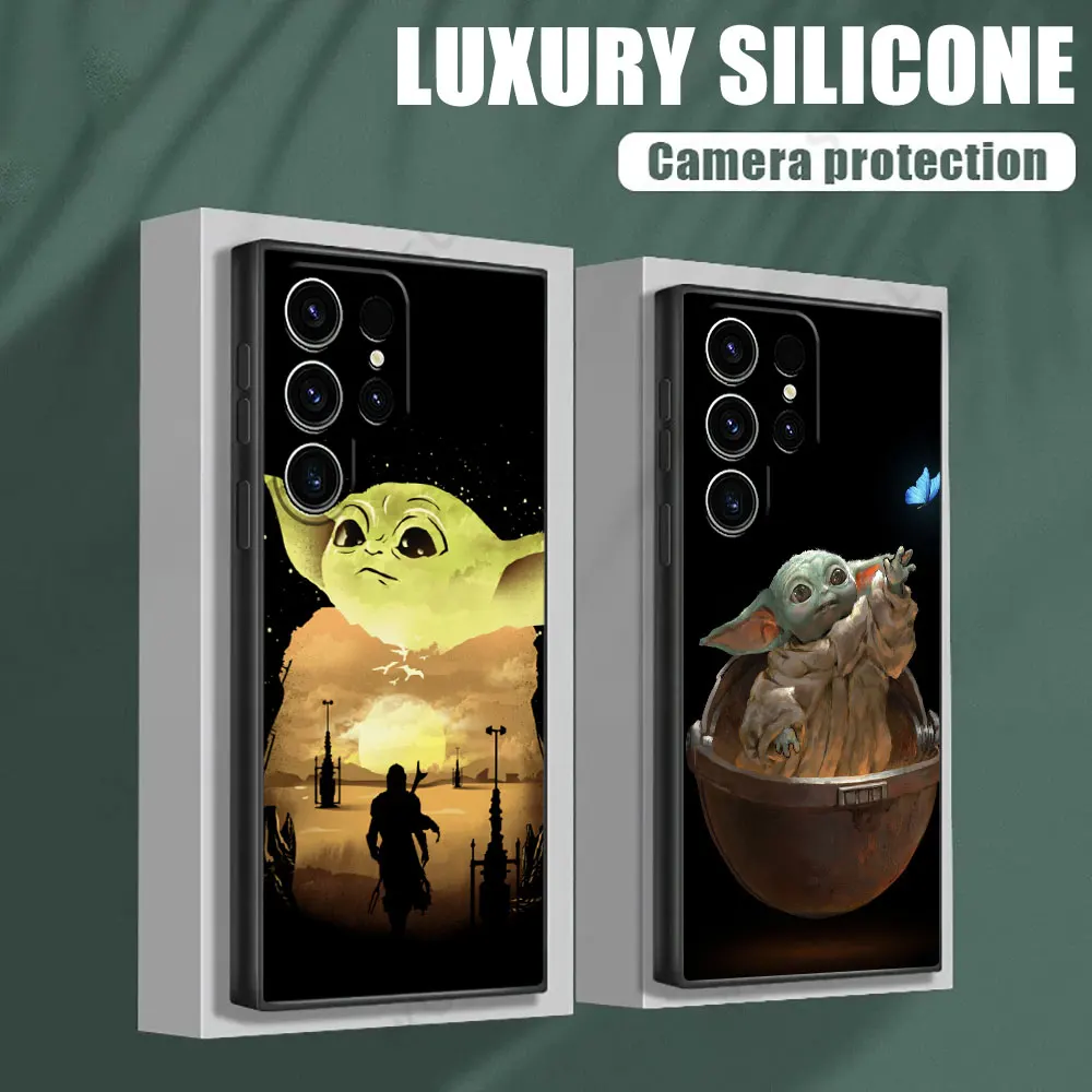 

Cute Baby Yodas Phone Case for Samsung Galaxy S26 S25 Ultra S24 S23 Ultra S22 Plus S21 S20 S21 FE S26 Ultra S25 Cover Soft Funda