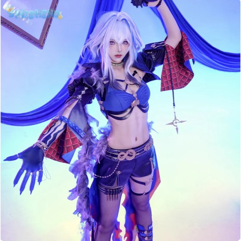 Galbrenr Costume Cosplay Gioco Wuthering Waves Parrucche scarpe top pantaloni giacche guanti calzini oggetti di scena festa di Halloween vestito da donna sexy