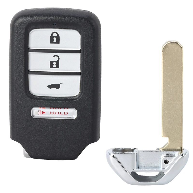 KEYECU-Smart Controle Remoto Key Fob, 4 Botões, Fit para Honda CR-V, HRV, CRZ 2014, 2015, 2016, ACJ932HK1210A, 72147-T0A-A11, 72147-T7S-A01