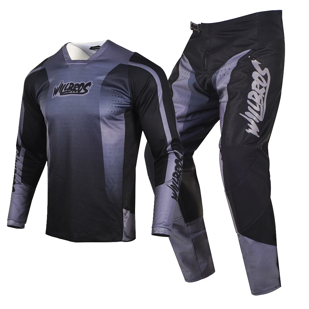 

Willbros Motocross Black Jersey Pants Combo Offroad Dirt Bike Downhill MX Enduro MTB BMX SX Racewear