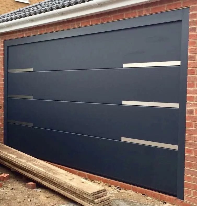 Private Custom Villa Aluminum Frame Tempered Glass Garage Door App Startup Intelligent Garage Door High Quality External Door