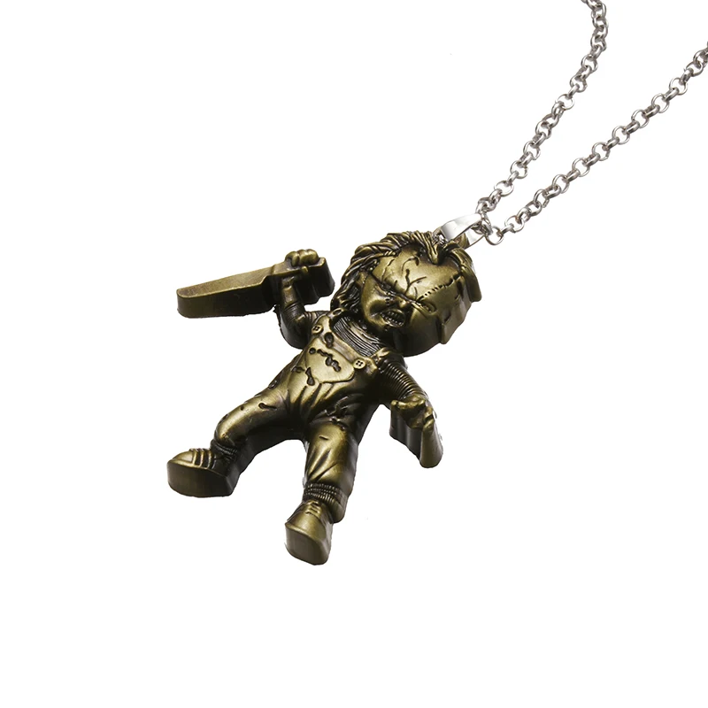 Horror Movie Seed Of Chucky Necklace Cosplay Figure Head Pendant Necklace Ожерелье Men Halloween Gift Dans Souvenirs