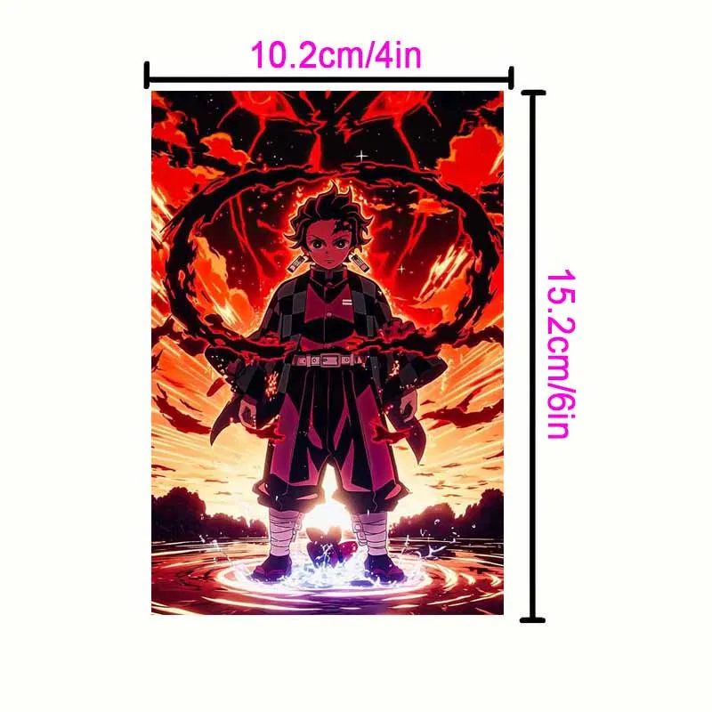 10/30PCS Classic Anime Figure Tanjiro Kamado Zenitsu Agatsuma Inosuke Hashibira Poster Cards HD Wall Collage Kit Room Decoration