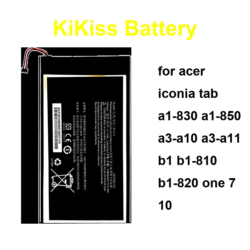 

A1311 Bat-715 4LINES Version AP12D8K For Acer Iconia Tab A1-830 A1-850 A3-A10 A3-A11 B1 B1-810 B1-820 One 7 10 Battery