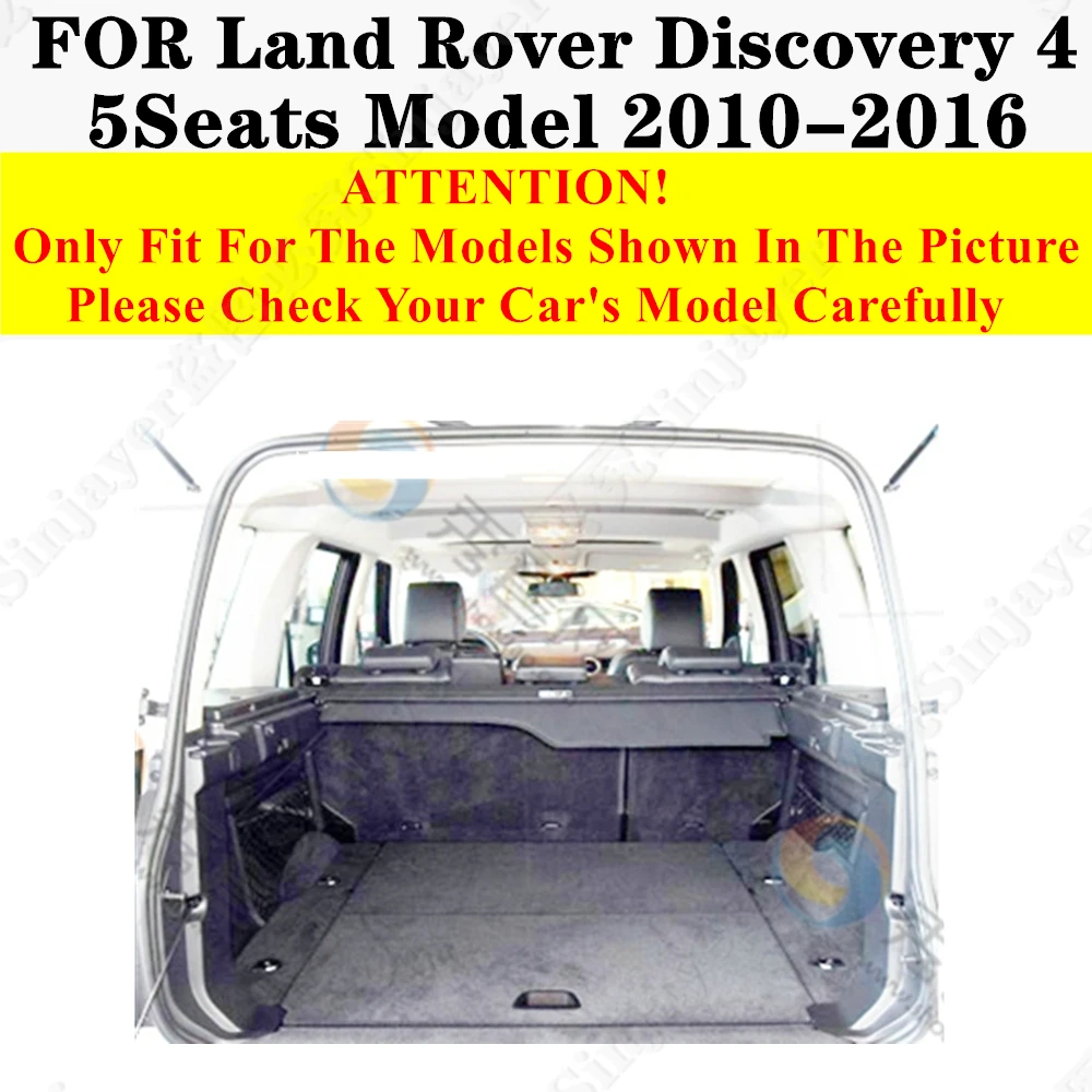 Virus du coffre de voiture pour Land Rover Discovery 4, LR4, 5 sièges, 2016, 2015, 2014-2010, doublure de chargement arrière, accessoires intérieurs, coussin de bagage de coffre