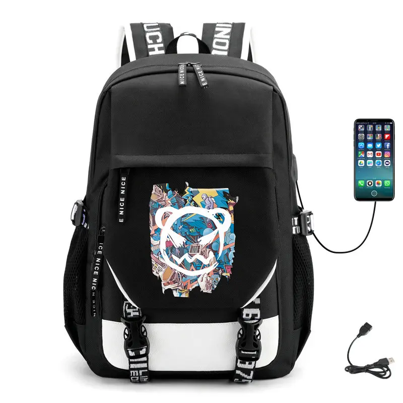 

Panda Usb Charging School Bags Boys Large Capacity Computer Bag Personalized Backpack Teenage Girls Laptop Back Pack Travel