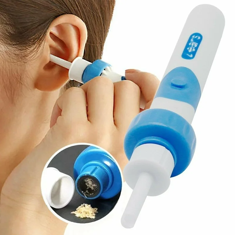 Electric Cordless Safe Vibration Painless Vacuum Ear Wax Pick Cleaner Remover Spiral Ear-Cleaning Device Dig Wax Earpick