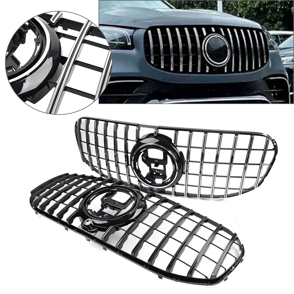 

​Car Front Bumper Radiator Hood Diamond Grille For Mercedes Benz GLS Class X167 GLS450 GLS580 2020 2021 2022 2023 2024