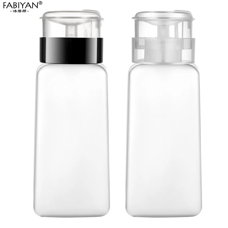 Refillable Empty Press Pump Bottles Push-type Bottling Push Down Empty Pump Dispenser Bottle for Nail Polish Liquid Storage Tool