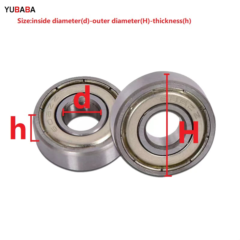 درع مصغرة عالية الكربون الصلب تحمل أجزاء طابعة ثلاثية الأبعاد 608 تحمل 1/1.5/2/3/4/5/7/8/9/10/12/15/17/20