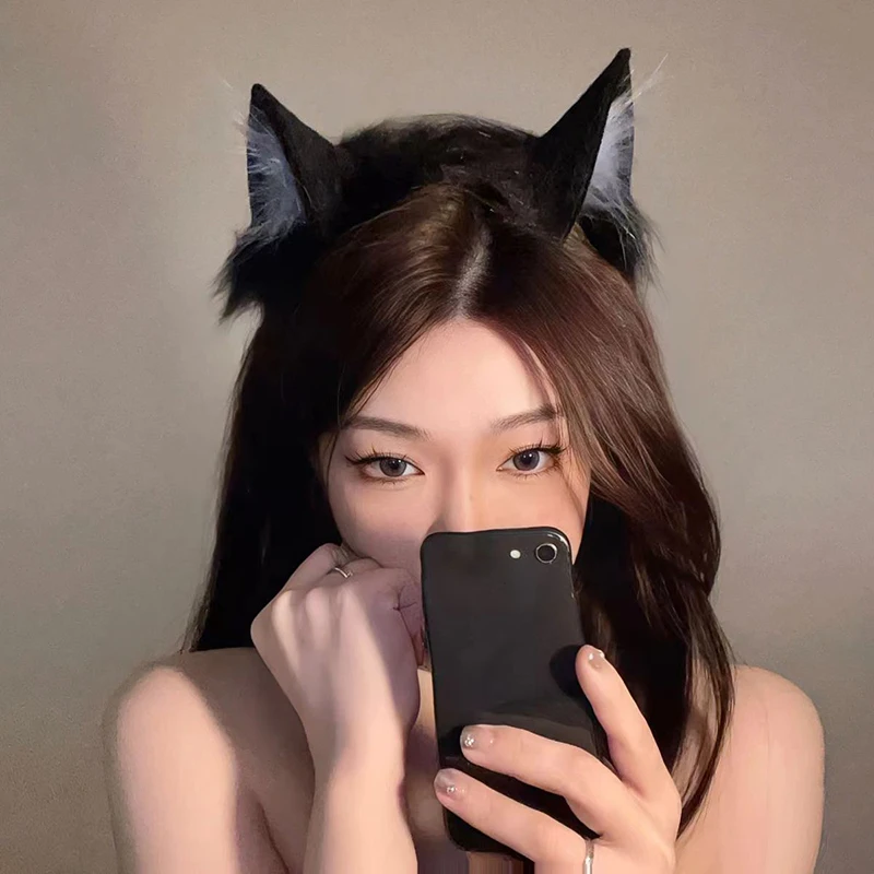 Cartoon Pluche Kat Oren Hoofdband Voor Vrouwen Meisjes Cosplay Haarband Grappige Leuke Lolita Haar Hoepel Creatieve Haaraccessoires Geschenken