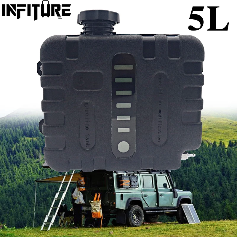 Fuel Tank 5L Strong Durable Water Can Leakproof Storage Container Diesel Heater Tank for SUV ATV Most Cars Household Car