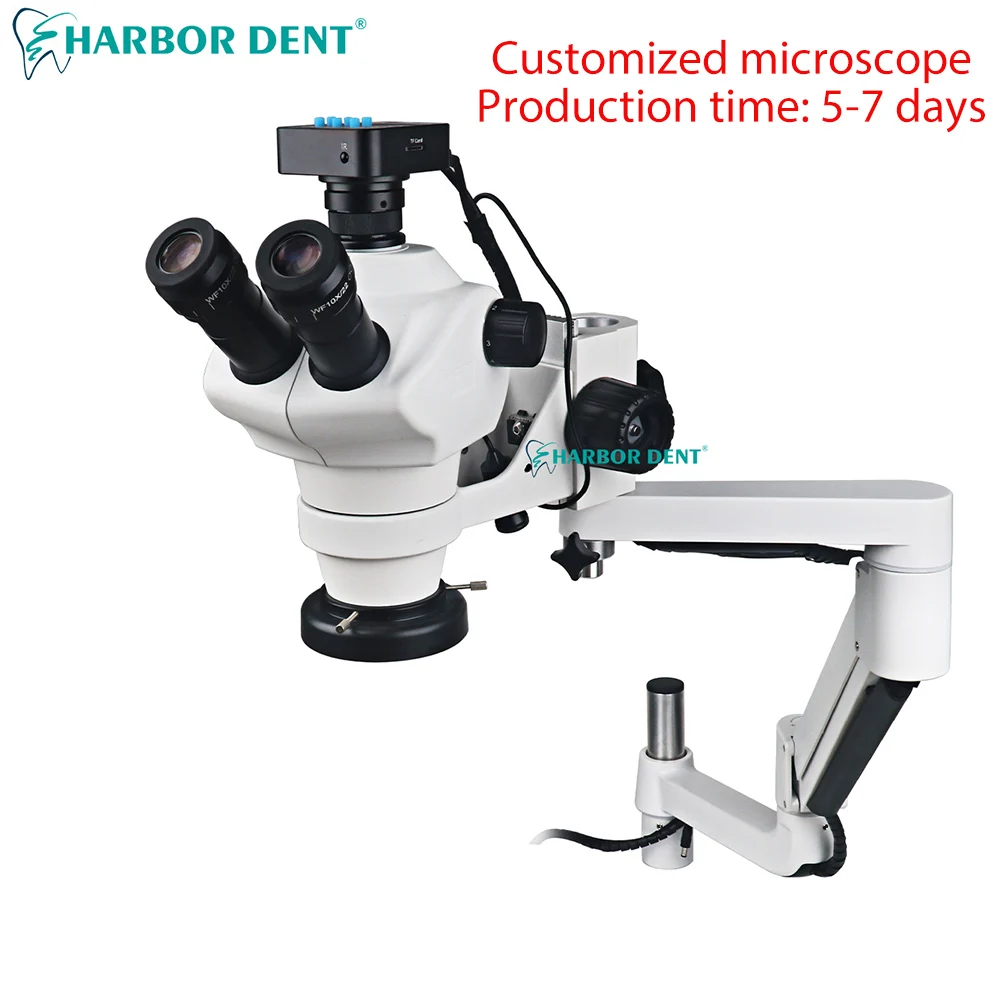 Dental Microscope With Camera Continuous Zoom Dental Root Canal Microscope With LED Light Clip Dental Microscope Customized