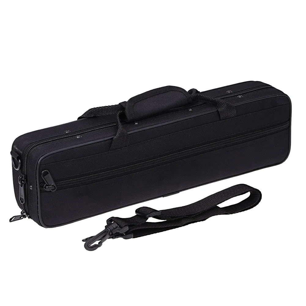 16 Holes C Flute Case Gig Bag Backpack Box Water-resistant 600D Foam Cotton Padding with Adjustable Single Shoulder Strap