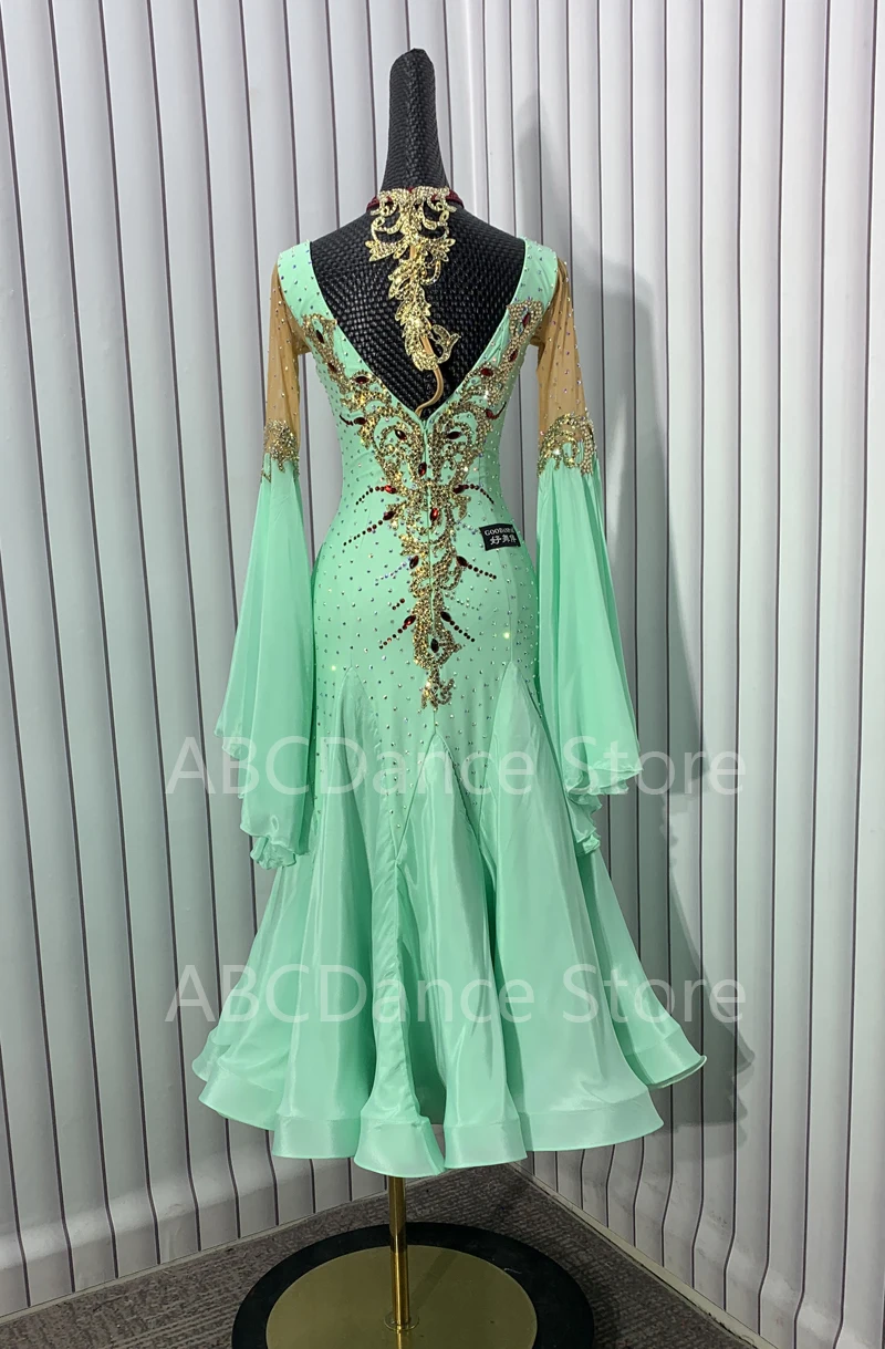 2025 신규 대회 볼룸 표준 무용 드레스 무용 의상 무대 의상 성인 무용 드레스