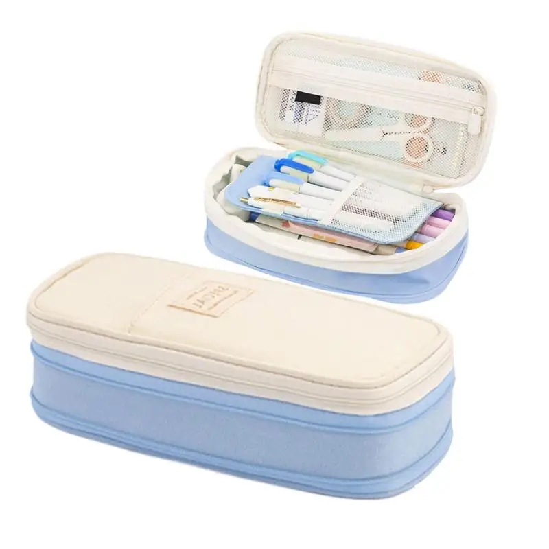 

Large Capacity Pencil Case Zipper Pencil Case For Girls Expandable Pencil Organizer Bag Stationery Storage Bag Teens Girls Bag