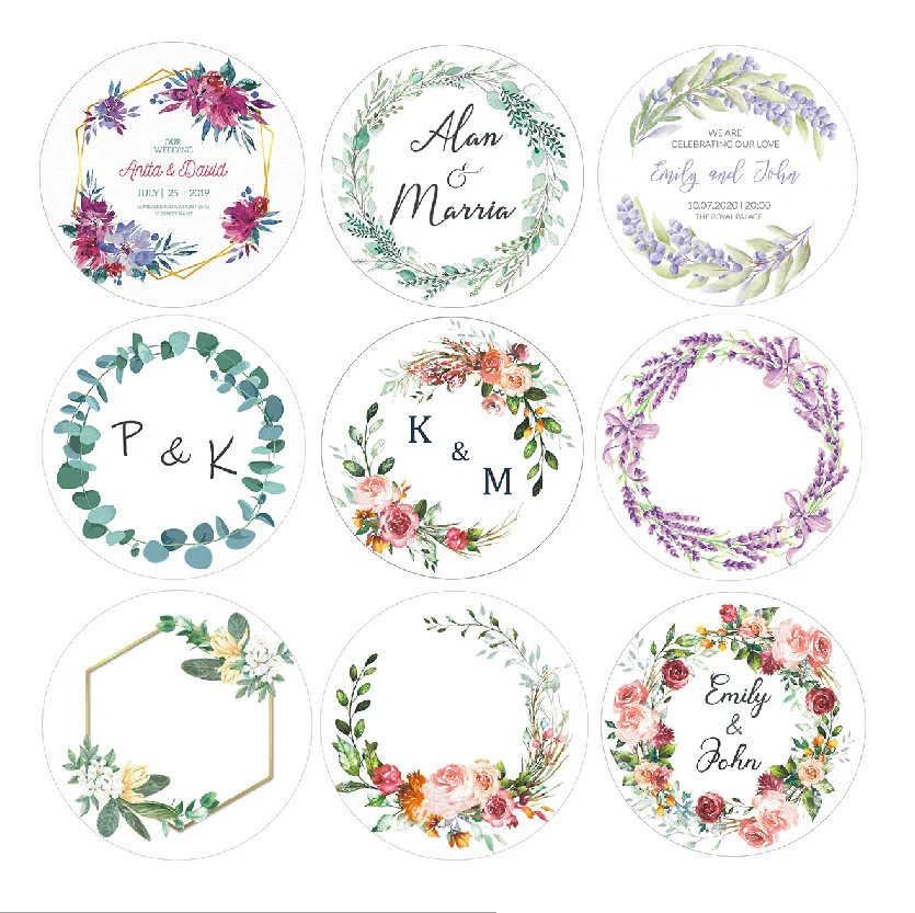 Customize 3.5cm  Wedding Stickers, Invitation  Favor Labels, Add Your Logo, Pictures, Text, Personalization, Custom Stickers