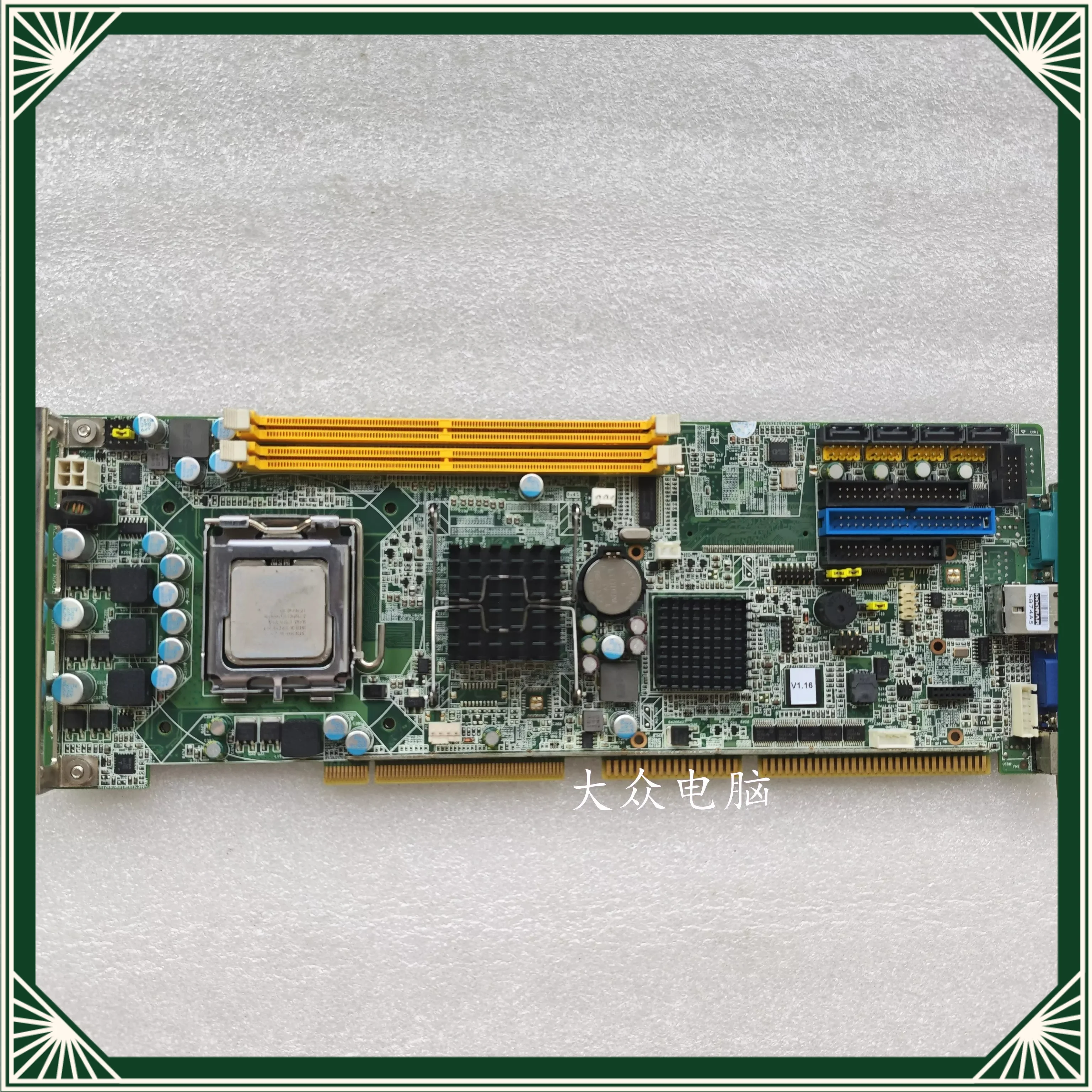 IPC Full Length Motherboard PCA-6010 REV:A1 PCA-6010VG Industrial SBC Mainboard Free CPU For Advantech