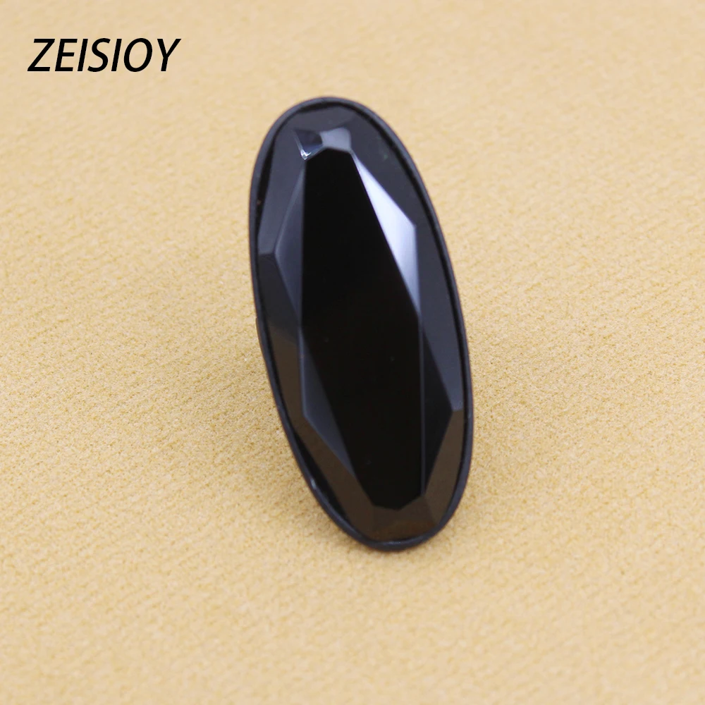 Z Bohemian Black Stone Joint Ring for Women and Men Charm Drop Oil Large Joint Ring Gothic Jewelry Accessories