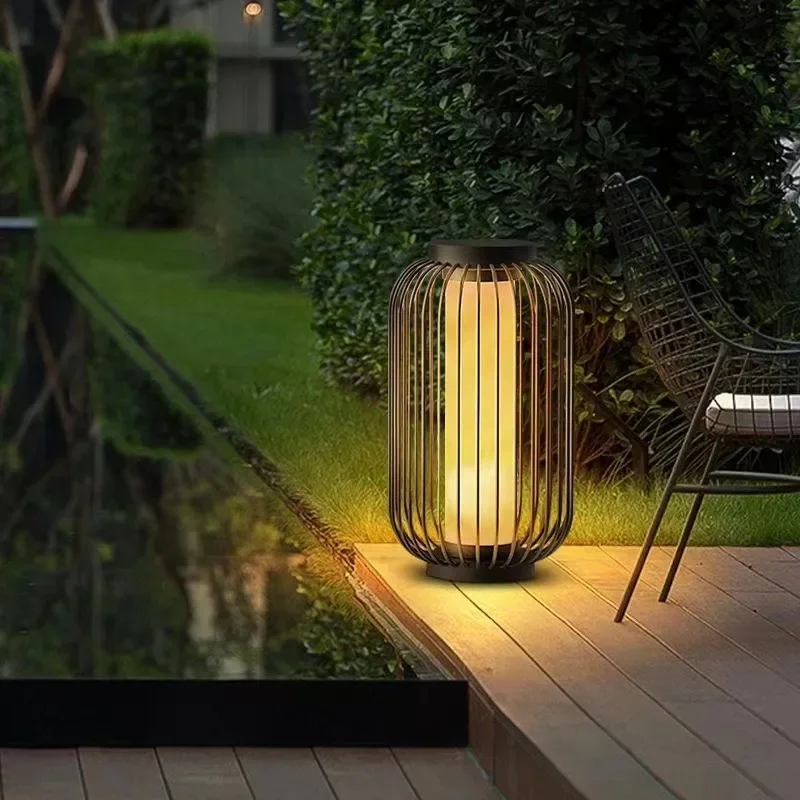 Solar Birdcage Floor Light Outdoor Garden Villa Lawn Decorative Hotel Household Chinese