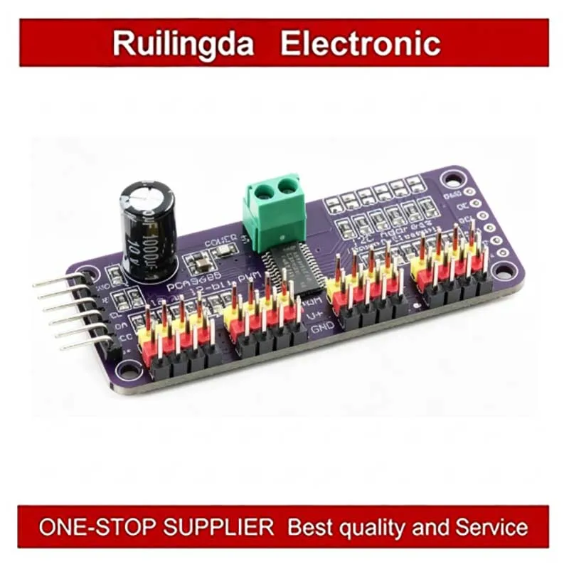 PCA9685A 16-Channel PWM Servo Driver Board Extension Module with Single Chip Microcomputer I2C Interface Control